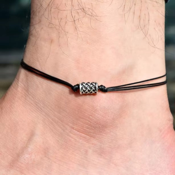 Wholesale Men's Multilayer Leather Bracelets/Anklets – Axe/Anchor Charms, Viking Punk Style