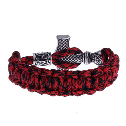 Wholesale Handmade Viking Paracord Bracelets – Thor's Hammer & Tiwaz Rune