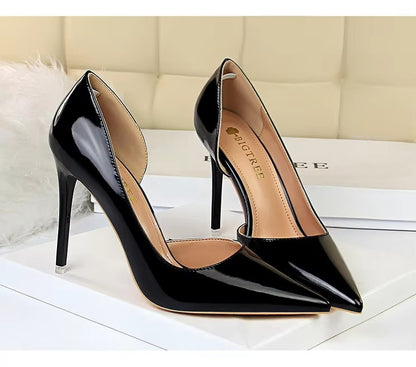 18188-1 Euro-American High Heels – Shallow Pointed, Side Hollow (Banquet, Sexy)
