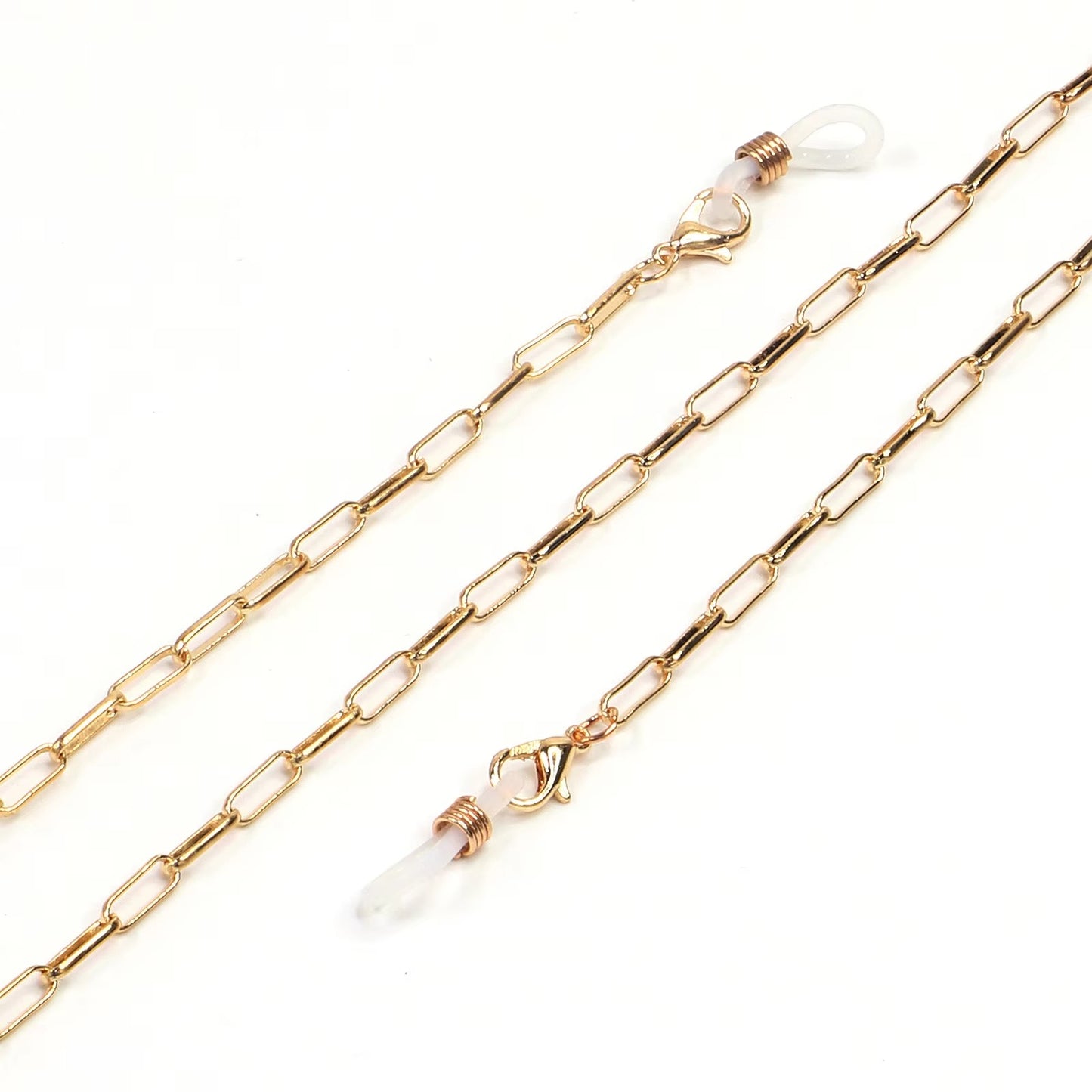 Fashion Gold Eyeglass Chains – Oval, Thick, Fade-Resistant (Metal, Eco-Friendly)